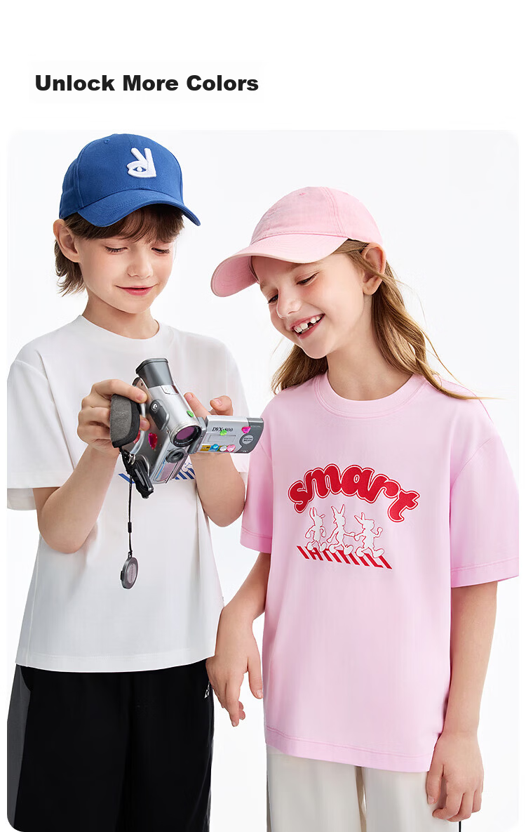 Annil Kids Boys Girls Crew Neck Short Sleeve T-Shirt 2026 Summer New Memory Foam Cooling Sports Casual Top 6